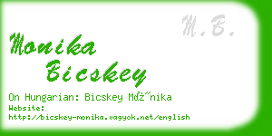 monika bicskey business card